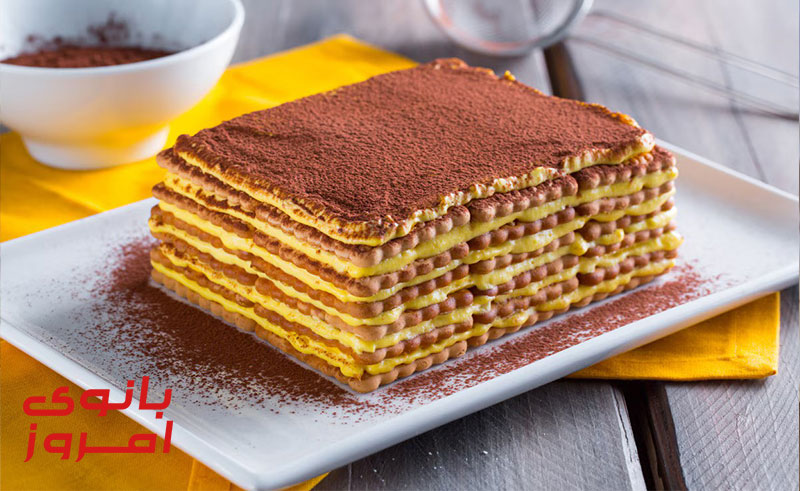 طرز تهیه تیرامیسو با بیسکویت پتی‌ بور